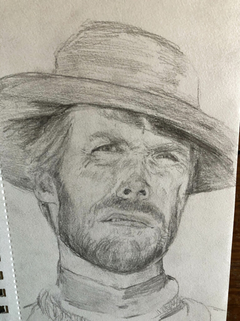 Sketch of Clint Eastwood